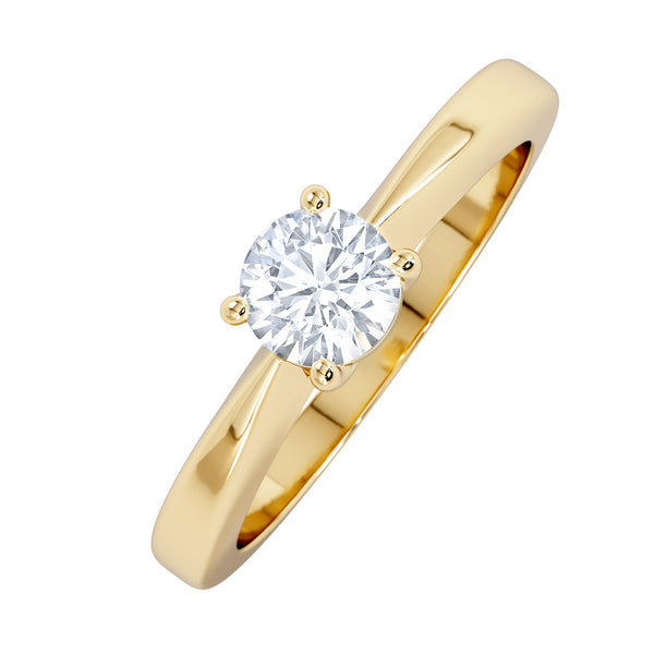 Naomi Lab Diamond Engagement Ring 0.50ct H/Si in 18K Gold Vermeil